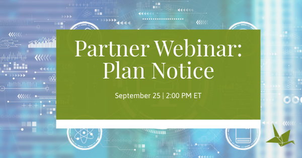 Plan Notice Webinar Graphic